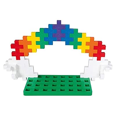 PLUS PLUS Learn to Build Big, Basic - Building Toys Set for Toddlers and Preschoolers, Stem Toys for 3+ Year Old, 60 Interlocking Blocks