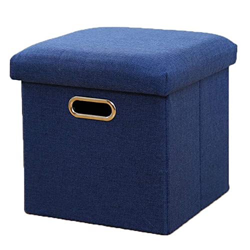 Banc à Chaussures Repose-Pieds en Lin : La Solution Gain de Place avec Coffre Pliable - 2