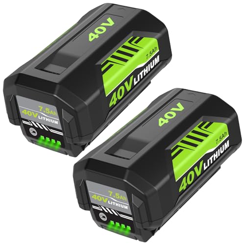 Image of Reoben 2Pack OP4060 7500mAh 40 Volt Replacement for Ryobi 40V Lithium Battery 7.5Ah Compatible with Ryobi 40V Battery OP4050A OP40601 for 40 Volt ryobi Battery(Green-2P)