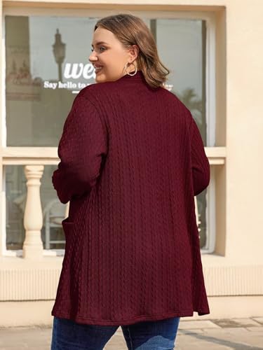 Image of BELAROI Plus Size Cardigan Sweaters for Women 2026 Pockets