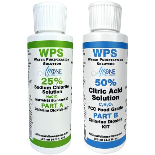 wps kit sodium solution 25 amp citric acid 50 2 part kit cds 125 ml 42 oz water purification solution drops