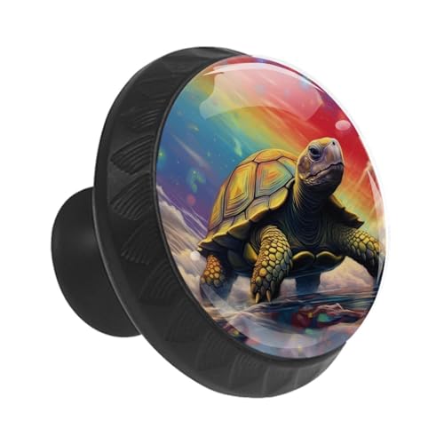 Boutons de placard tortue en verre transparent pour commode ronde - 3