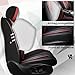 INSORIC Fit for Jeep Wrangler JK JL 2/4-Door Seat Covers Front Set 2007-2025, Custom for Unlimited X Rubicon 392 Sahara Willys Sport High Altitude 4X4 Nappa Leather Seat Cover(Black Red)