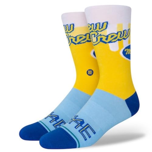 Chaussettes Crew Brewers CC de Stance en coton blanc premium taille L