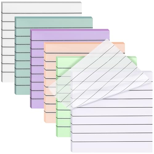 Transparent Sticky Notes Lined 300 Sheets 3"X3" Dark Morandi PET Material