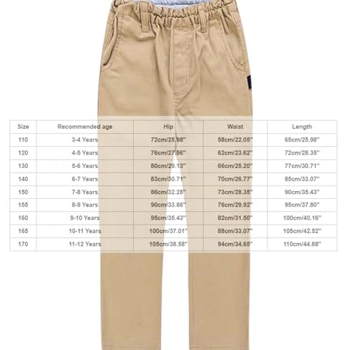 Boys' Athletic Fit School Pants Stretch Jogger Style Slacks with Adjustable Waist and Cuffs Side Pockets3