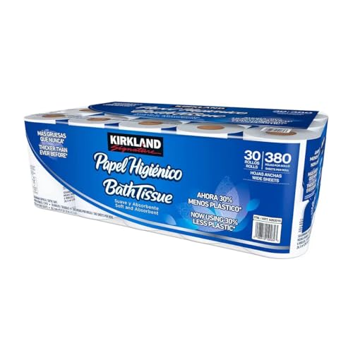 Opiniones de Papel higienico , tabla con los diez mejores. 50 KIRKLAND - Unknown Signature - Papel de baño (2 Capas, 380 Hojas, 30 Rollos 30 Rollos)
