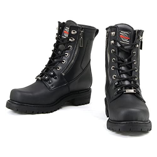 Milwaukee Motorcycle Clothing Company MB416 Men's Black Trooper Motorcycle Leather Boots3