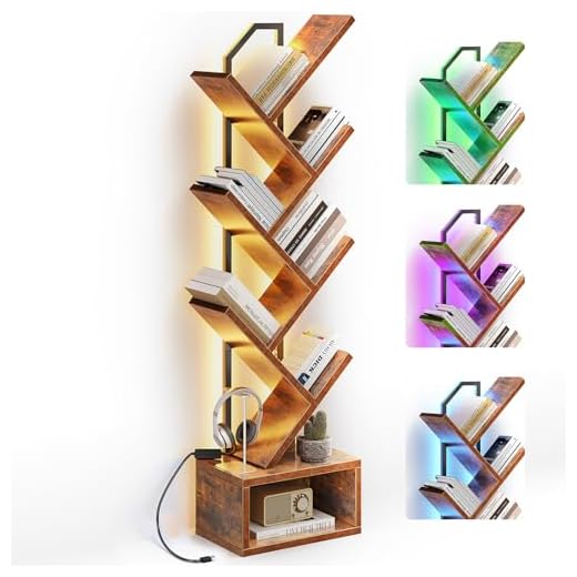 Casaottima Tree Bookshelf with LED Lights