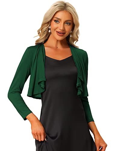 Bolero Allegra K de manga 3/4 ideal para bodas y eventos de noche