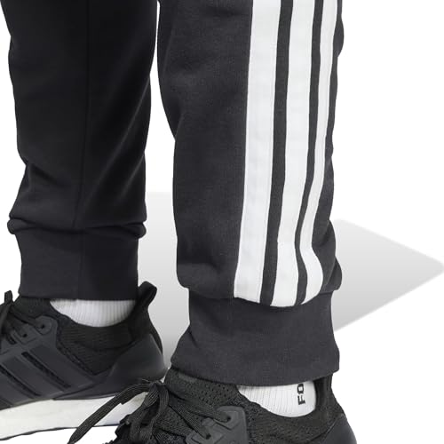 adidas Herren Essential Three Stripes French Terry Pants, Black/White, XS – Ansicht 4