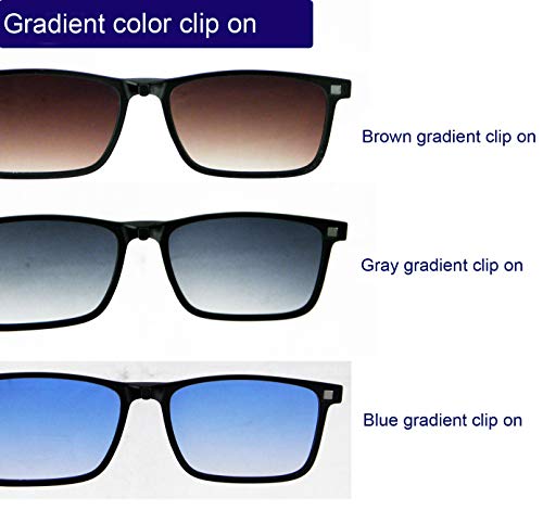 Circleperson Men Polarized Clip on Sunglasses 5 in 1 Magnetic glasses Spring hinges3