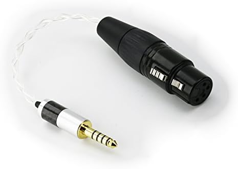 Ablet 4.4mm Male to 4-pin XLR Balanced Female Silver Plated headphone Audio Adapter for SONY WM1A, NW-WM1Z, PHA-2A