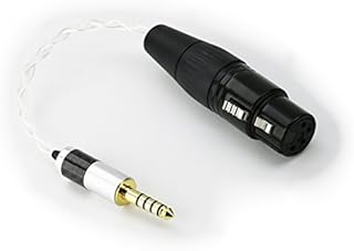 Ablet 4.4mm Male to 4-pin XLR Balanced Female Silver Plated headphone Audio Adapter for SONY WM1A, NW-WM1Z, PHA-2A