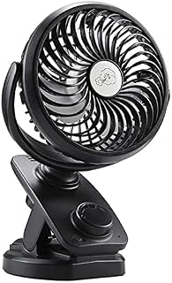 COMLIFE USB Desk Fan,90°Auto Rotation Portable Clip On Stroller Fan,5000mAh Rechargeable Battery Personal Fan with Diffuser Function&Powerful Airflow for Home Office Outdoor(Ultra Quiet,Up to 40hrs)