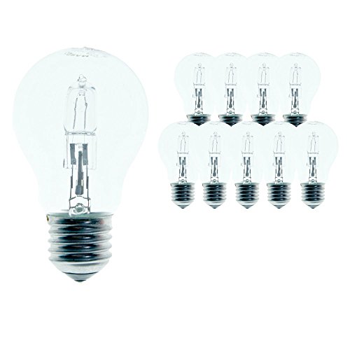Osram A Classic Pro Energy Saver 64543A - 10 bombillas halógenas (46 W, equivalente a 60 W, casquillo E27, 235 V, con forma de bombilla tradicional, luz clara)