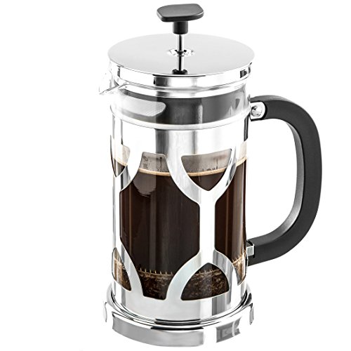 LEVIVO Cafetera de émbolo, 1 L, Plata, 10 cm