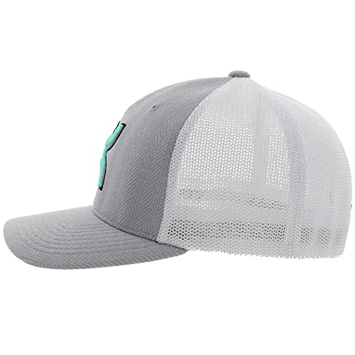 Image of Hooey Men's Coach Logo Embroidered Mesh Back Trucker Cap Grey L XL