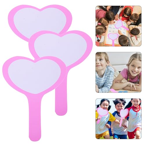 3 Pcs Tablero de puntuación borrable forma corazón rosa miniatura 7