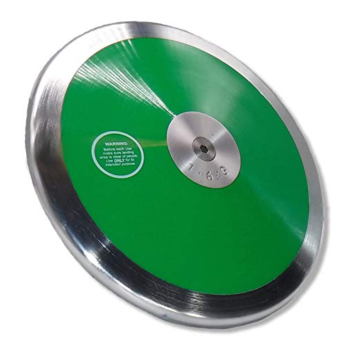 TC Green Mystique Track and Field Mens Discus 1.6k - 1.6kg Discus - High School Boys Throwing Discus - Making it an Ideal top-Tier Choice for Beginning throwers.