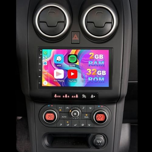 7inch Car Stereo Radio Wifi Carplay for Nissan Qashqai 2007-2011 for Nissan Frontier 2001-2011, for Juke 2010-2011 2+32G,Wireless Carplay & Andriod Auto Touch Screen Bluetooth,WiFi/FM/RDS