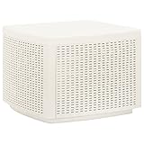 vidaXL Mesa de Jardín Comedor Cocina Patio Terraza Balcón Camping Mobiliario Muebles Soporte Exterior Duradera Plástico Blanco 53x53x40 cm