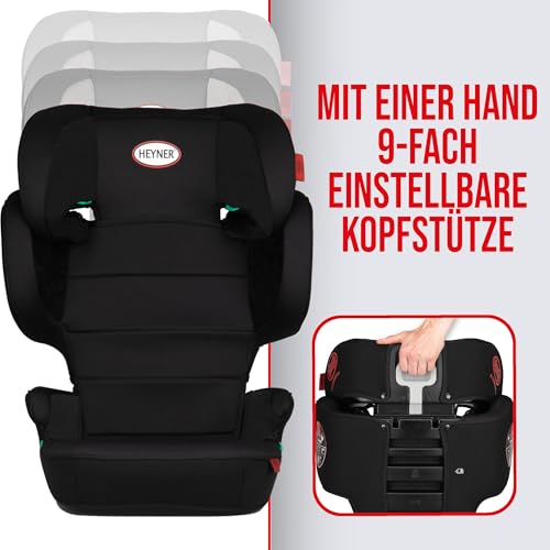 HEYNER® KIDS Kindersitz i-Size faltbar | mit und ohne Isofix nutzbar | Autokindersitz für 3,5-12 Jahre (100-150 cm)