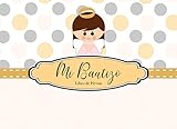 Mi Bautizo Libro de Firmas: Recuerdos y Consejos a los Padres Portada Dorada con Angel