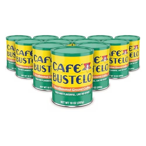 Café Bustelo, Decaffeinated Espresso Ground Coffee, 10 Oz. Can, 12
