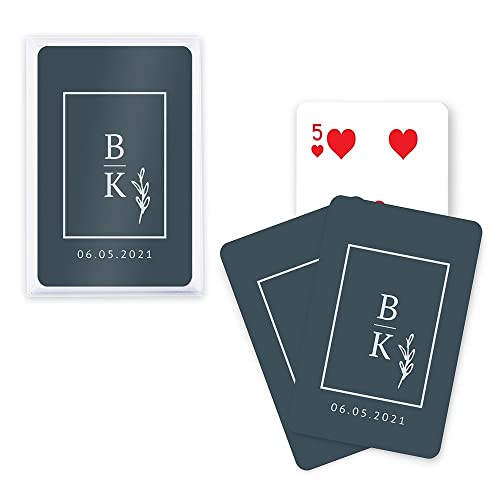 WEDDINGSTAR Unique Custom Playing Card Wedding Favors - Stacked Monogram