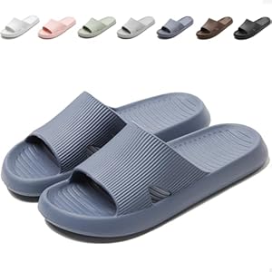 Anmerl Badeschuhe für Damen und Herren, Rutschfeste Schnelltrocknende EVA Sommer Hausschuhe, Weiche Cloud Slides für Badezimmer, Fitnessstudio, Pool und Strand