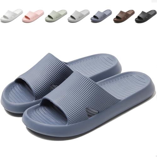 Image of Anmerl Shower Shoes for Men and Women, Soft Lightweight Quick-Drying & Non-Slip House Slippers Slides for Bathroom, Pool, Beach, Indoor & Outdoor