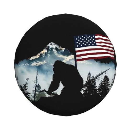 Image of Wild Adventures Spare Tire Cover for Rv SUV Trailer Truck- Funny Cute Decor Tire Cover Polyester Wheel Covers Universal Fit for Outdoor Camper Travel,17 inch