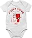 Shirtracer Baby Karneval und Fasching Kostüm - Original Döner Kebab Logo - 1/3 Monate - Weiß - Baby Strampler döner - BZ10 - Baby Body Kurzarm für Jungen und Mädchen