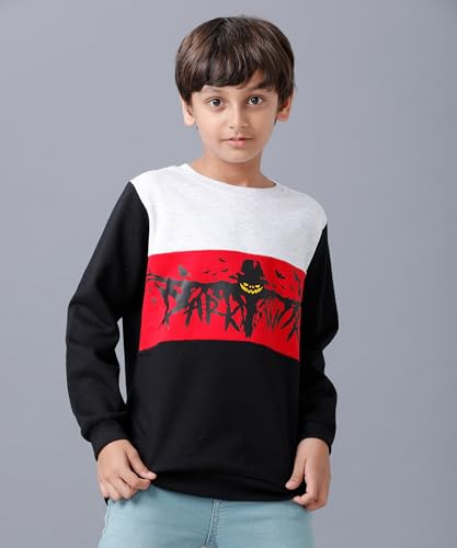 Image of KYDA KIDS 100% Cotton Unisex Boys and Girls Hoodies | Hooded Neck Chest Printed Full Sleeve Sweatshirts for Unisex