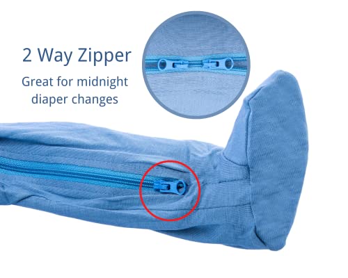 Guisby Baby Bamboo Pajamas, Long Sleeve Sleepers With Mitten Cuffs For Baby Boys Girls 6-12 Months Royal Blue #TOP4