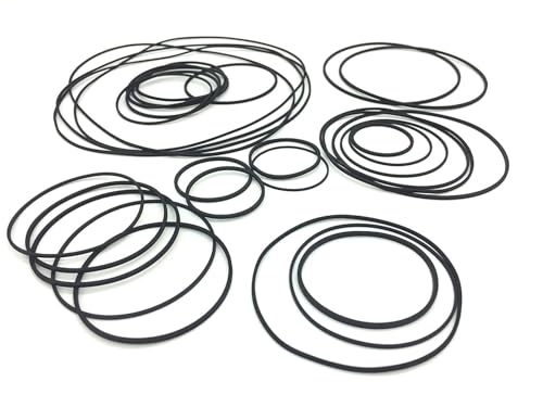 56Pcs Recorder Rubber Belts-Rubber Drive Belt Set Premium for DVD, CD, VCR, Cassette Player Repair,40-120mm(Black,1mm Width) - Thumbnail 6