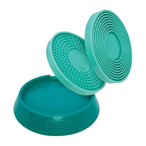 KONG Licks Spinz Rotating Textured Food Pad with...