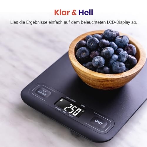 Etekcity Küchenwaage Digital 1g Genau, Waage Küche mit Tasten, Meal Prep – Ansicht 5