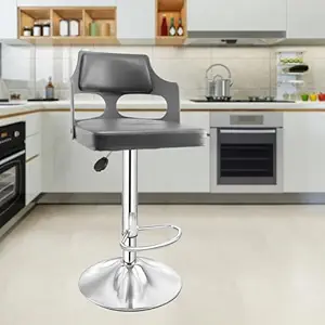ASTRIDE Alpha High Bar Chair for Home/Kitchen Stool in Grey