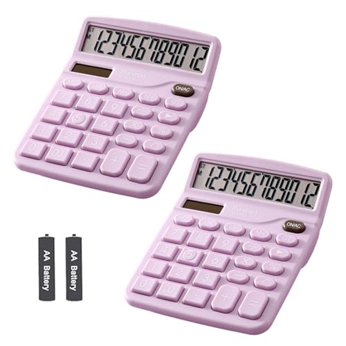 Calculadora solar de doble potencia con pantalla LCD grande de 12 dígitos, botones sensibles