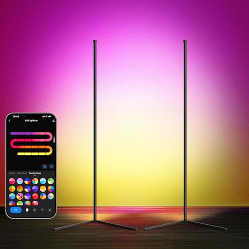 LuminexDesigns 2-Pack LED Corner Floor Lamp