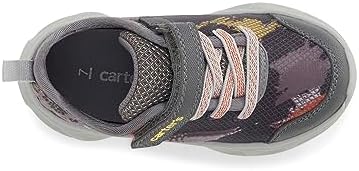 Carter's Kids Ohio Light-Up Sneaker, Grey, 8 US Unisex Toddler | Image 4