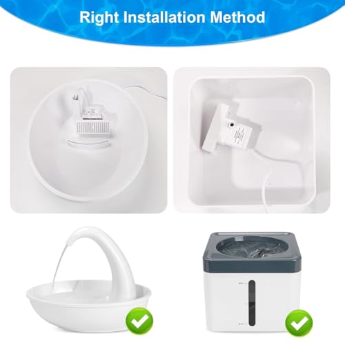 Kopinma T-Geformte Filter Pet Wasserbrunnen Filter Nachfüllung für Pioneer Mini und Swan Haustier Trinkbrunnen 6 Stück