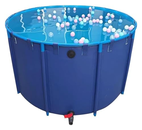 Piscina redonda plegable con lona impermeable y válvula de drenaje rápido 2