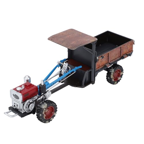 Tractor de aleación vintage JTLB coleccionable con acabados premium y luz decorativa