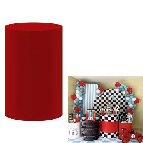 Toile de fond voiture de course et housses cylindriques extensibles pour anniversaire