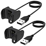 CAVN Ladegerät Kompatibel mit Fitbit Charge 3 Ladekabel [2 Stück], 3.3ft Ersatz USB Premium Ladegerät Kabel Ladestation Charger Dock Adapter Stand Ladekabel für Charge 3 /SE Fitness Tracker
