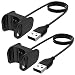 Produktbild CAVN Ladegerät Kompatibel mit Fitbit Charge 3 Ladekabel [2 Stück], (1.8ft + 3.3ft) Ersatz USB Premium Ladegerät Kabel Ladestation Charger Dock Adapter Stand Ladekabel für Charge 3 /SE Fitness Tracker