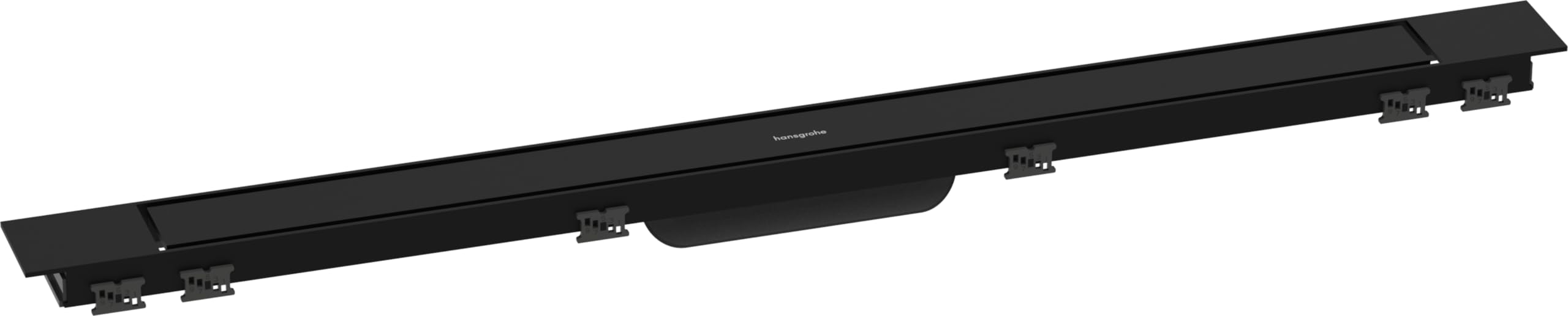 Caniveau de douche linéaire hansgrohe RainDrain Match Plus noir mat 900 mm
